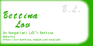 bettina lov business card